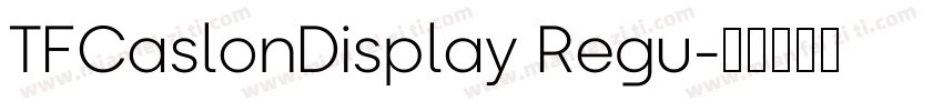 TFCaslonDisplay Regu字体转换
